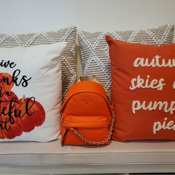 Michael Kors Handbags - Michael Kors leather clementine orange mini backpack